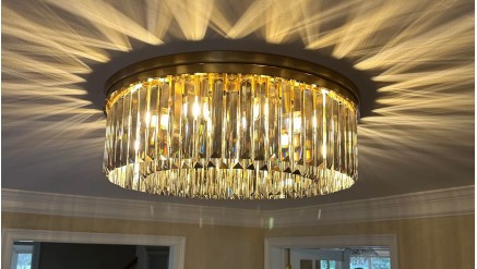 The Glamour of Art Deco: Introducing the Rhys Round Crystal Chandelier